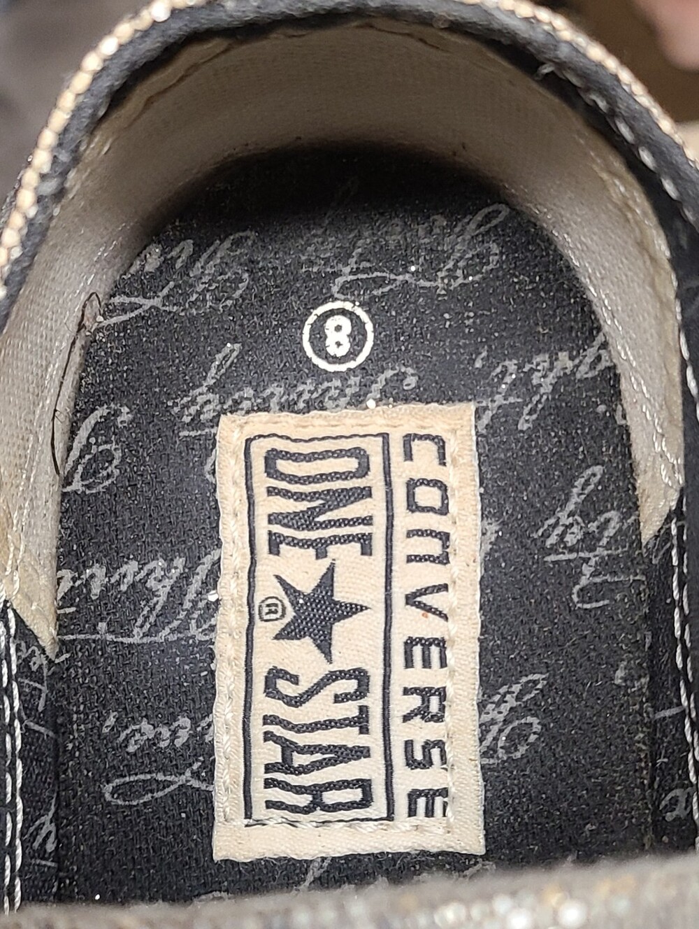 Converse One Star a Glitter slip on casual sneakers size 8 - Picture 8 of 10